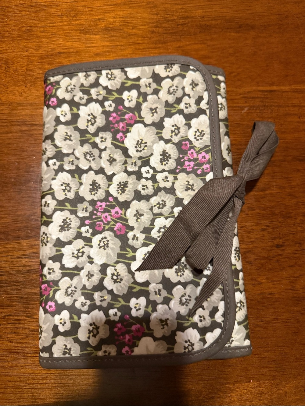 Thirty-one Floral Gray and Pink Organizer Pouch - Home Accents